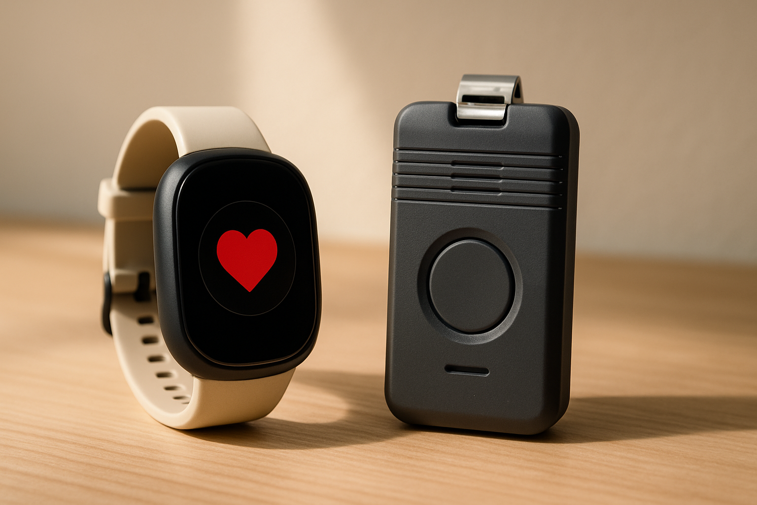 A side-by-side comparison of the AlvoTriX and GreatCall Lively Mobile devices, highlighting features for autism safety.